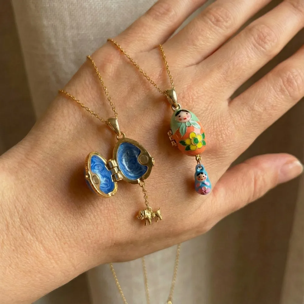 Personality European American Color Dripping Egg Opening Tumbler Dog Pendant Gold Plated Necklace Fashion Jewelry For Women
Personality European American Color Dripping Egg Opening Tumbler Dog Pendant Gold Plated Necklace Fashion Jewelry For Women
