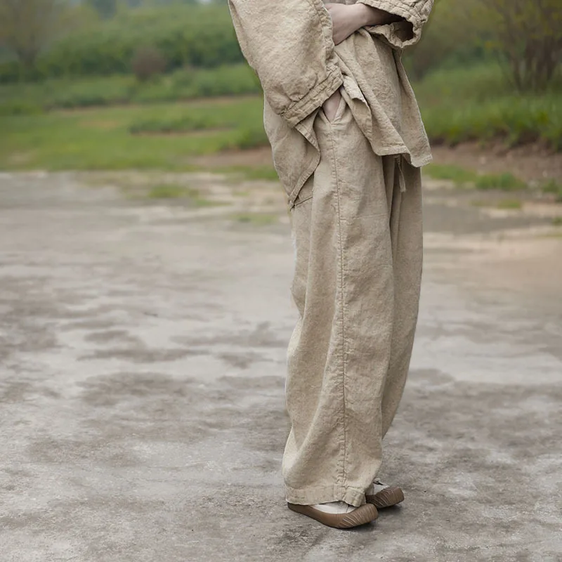 Women Loose Cotton Linen Casual Pants Wide Leg Harajuku Streetwear Elastic Waist Straight Pants 2025 New Female Vintage Trousers
Women Loose Cotton Linen Casual Pants Wide Leg Harajuku Streetwear Elastic Waist Straight Pants 2025 New Female Vintage Trousers