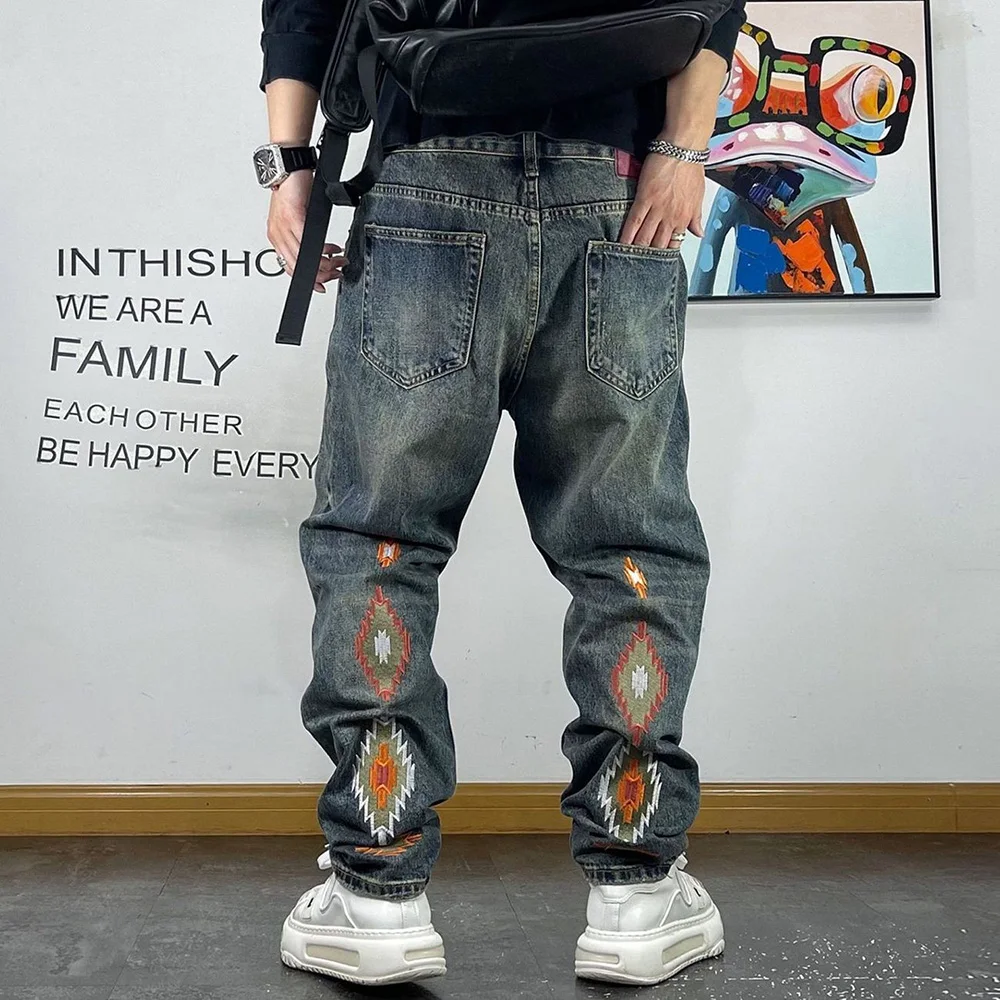 2025 Summer New Men's Vintage Denim Trousers Y2k Graphic Retro Fashion Casual Trend High Street Hip Hop Loose Men's Bottoms
2025 Summer New Men's Vintage Denim Trousers Y2k Graphic Retro Fashion Casual Trend High Street Hip Hop Loose Men's Bottoms
