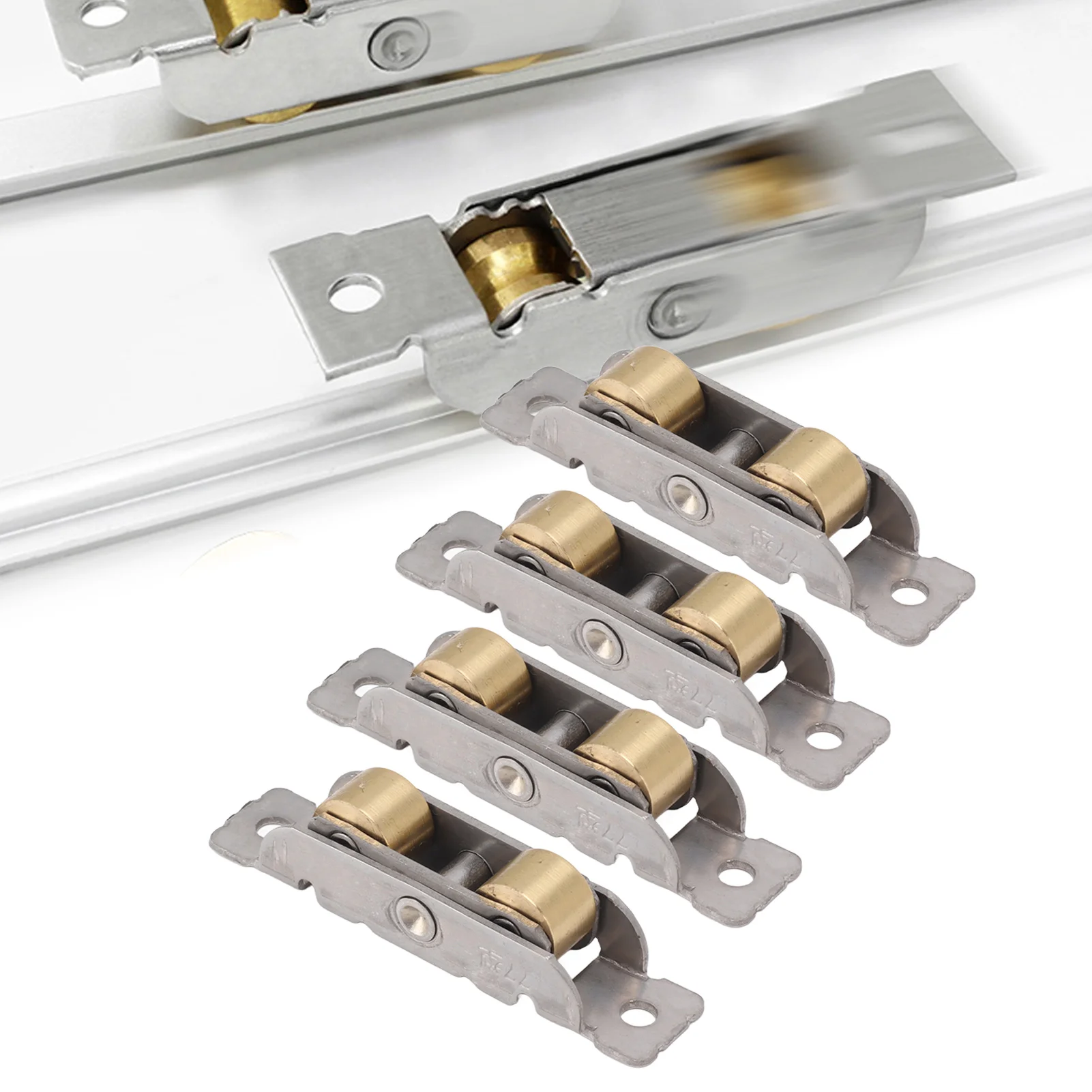 C2 4PCS Sliding Patio Door Roller Assembly Stainless Steel Copper Ball Bearing Wheel Roller Assembly for Glass Door Flat Wheel
C2 4PCS Sliding Patio Door Roller Assembly Stainless Steel Copper Ball Bearing Wheel Roller Assembly for Glass Door Flat Wheel