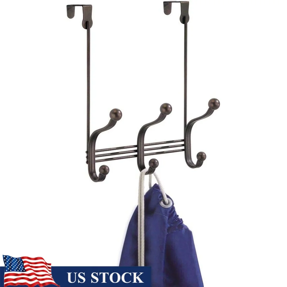 Over the Door Organizer Rack 3-Hook Coat Hat Towel Holder Durable Steel Hooks Bedroom Bathroom Closet Space Saver
Over the Door Organizer Rack 3-Hook Coat Hat Towel Holder Durable Steel Hooks Bedroom Bathroom Closet Space Saver