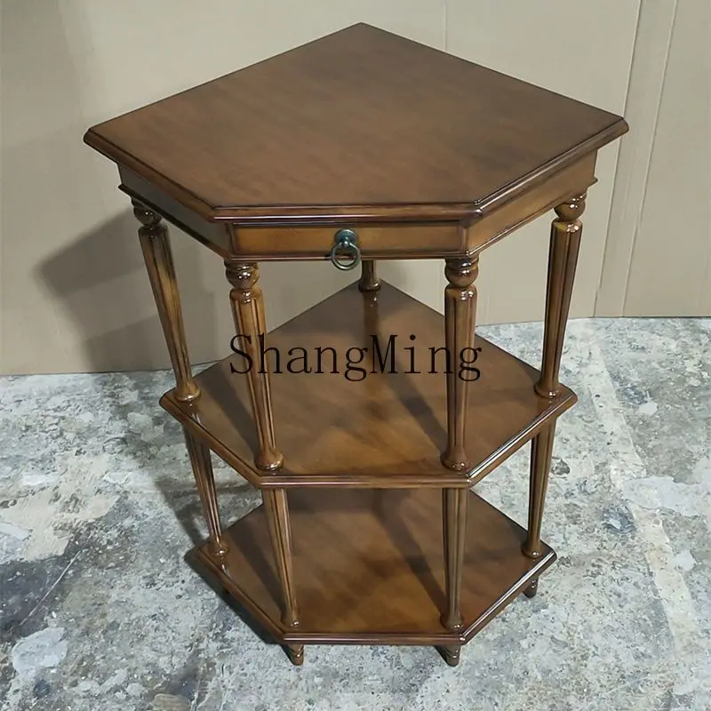 FG simple side sofa side table solid wood triangle table living room corner rack ^
FG simple side sofa side table solid wood triangle table living room corner rack ^