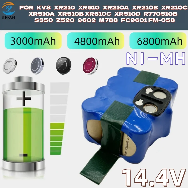 Reliable New 14.4V 9.8Ah SC Ni-MH Replacement Battery for Robot Vacuum Cleaners Including KV8 XR210 XR510 Z520 FM-058 S350
Reliable New 14.4V 9.8Ah SC Ni-MH Replacement Battery for Robot Vacuum Cleaners Including KV8 XR210 XR510 Z520 FM-058 S350