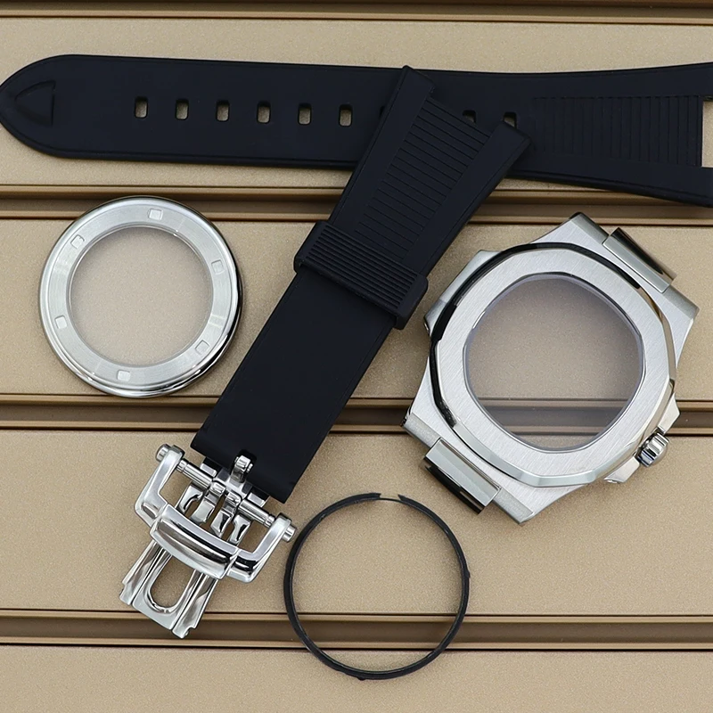 40mm Watch Case 316L Stainless Steel For Nautilus Seiko NH35 NH36 NH38 NH34 Movement 30.8mm Dial Rubber Bracelet 100M Waterproof
40mm Watch Case 316L Stainless Steel For Nautilus Seiko NH35 NH36 NH38 NH34 Movement 30.8mm Dial Rubber Bracelet 100M Waterproof