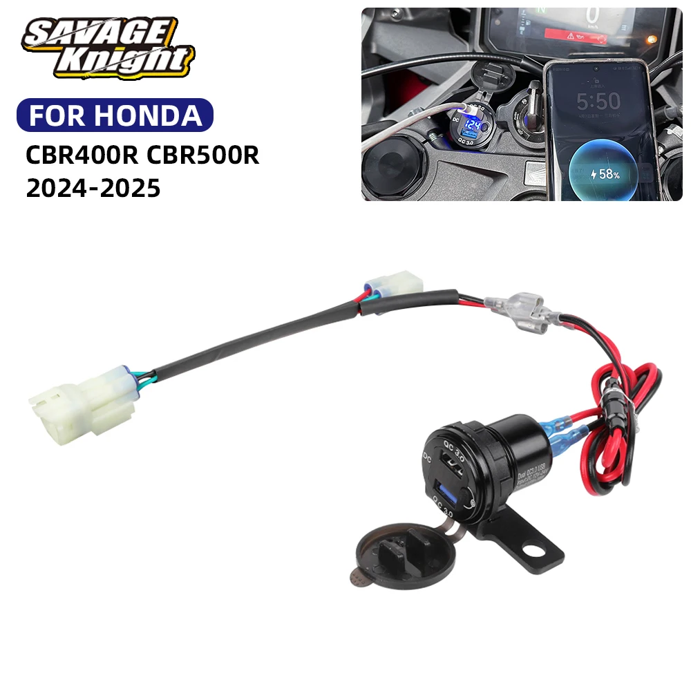 2025 2024 CBR500R USB-зарядное устройство 3,0 QC, разъем питания для Honda CBR400R CBR 500R 400R, вспомогательная розетка, провод
2025 2024 CBR500R USB-зарядное устройство 3,0 QC, разъем питания для Honda CBR400R CBR 500R 400R, вспомогательная розетка, провод