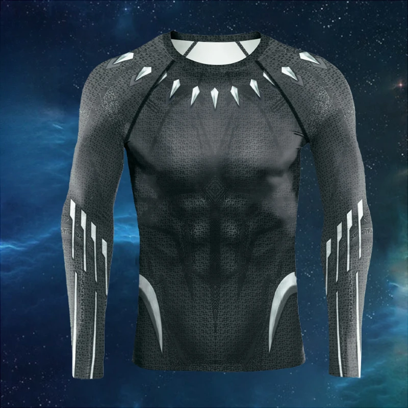 Cosplay Superhero Carnival Stage Performance Party Costumes Black Panther Movie Long Sleeve Tops Male Jogging Compression Shirt
Cosplay Superhero Carnival Stage Performance Party Costumes Black Panther Movie Long Sleeve Tops Male Jogging Compression Shirt