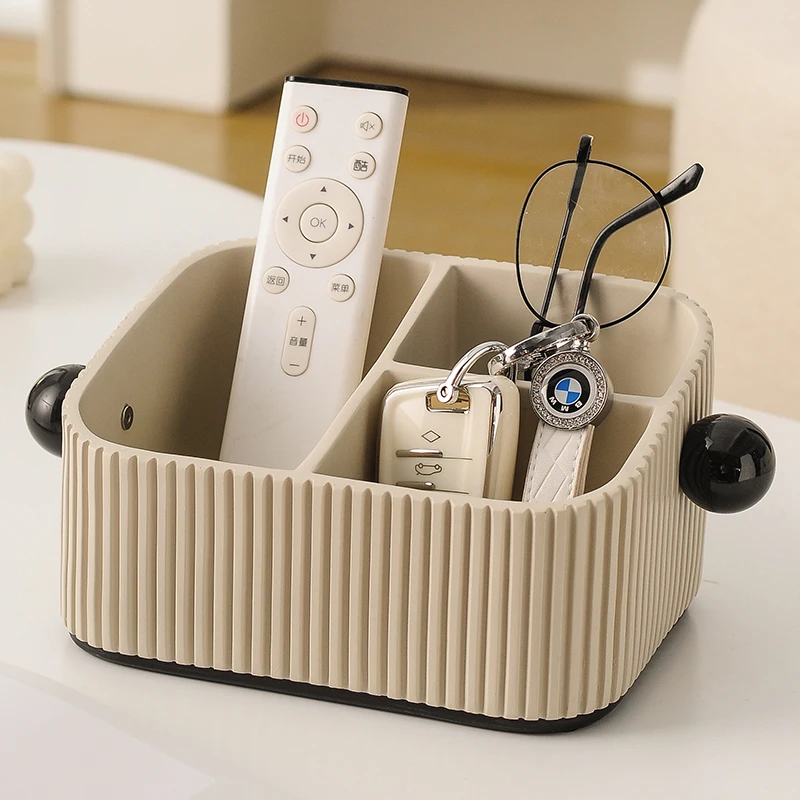 Simple Modern Remote Control Organizer Box Desktop Storage Container for Living Room Coffee Table Bedroom Home Miscellaneous ...