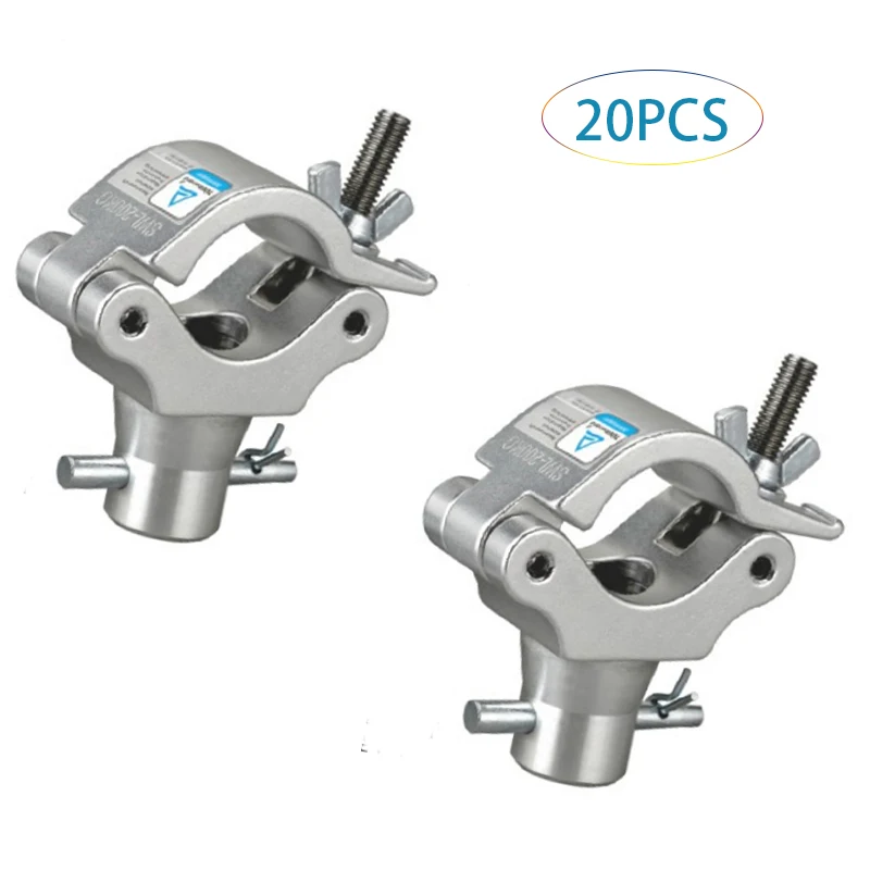 20 Pack Aluminum Premium Stage Light Truss Clamps Heavy Duty 200KG Fit for 32-35mm for Led Beam Moving Head Fixture Clamp Hook
20 Pack Aluminum Premium Stage Light Truss Clamps Heavy Duty 200KG Fit for 32-35mm for Led Beam Moving Head Fixture Clamp Hook