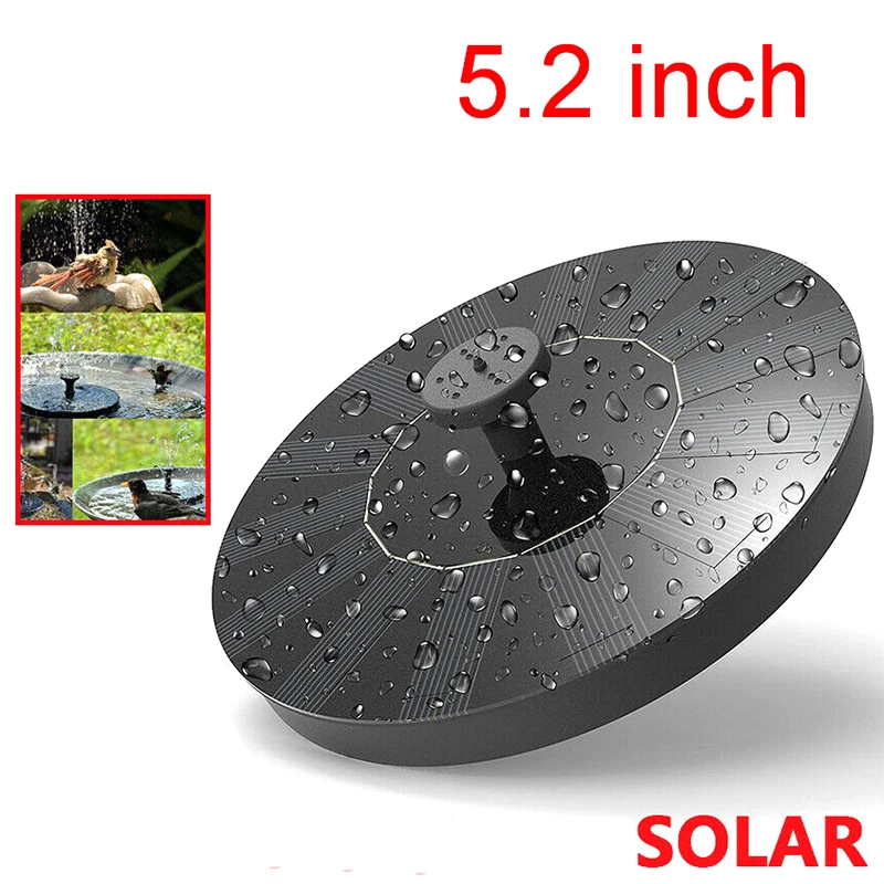 13cm Solar Powered Floating Bird Bath Water Fountain Outdoor Pond Pool Garden Patio With 4 Nozzles Water Pool Pond Decor
13cm Solar Powered Floating Bird Bath Water Fountain Outdoor Pond Pool Garden Patio With 4 Nozzles Water Pool Pond Decor