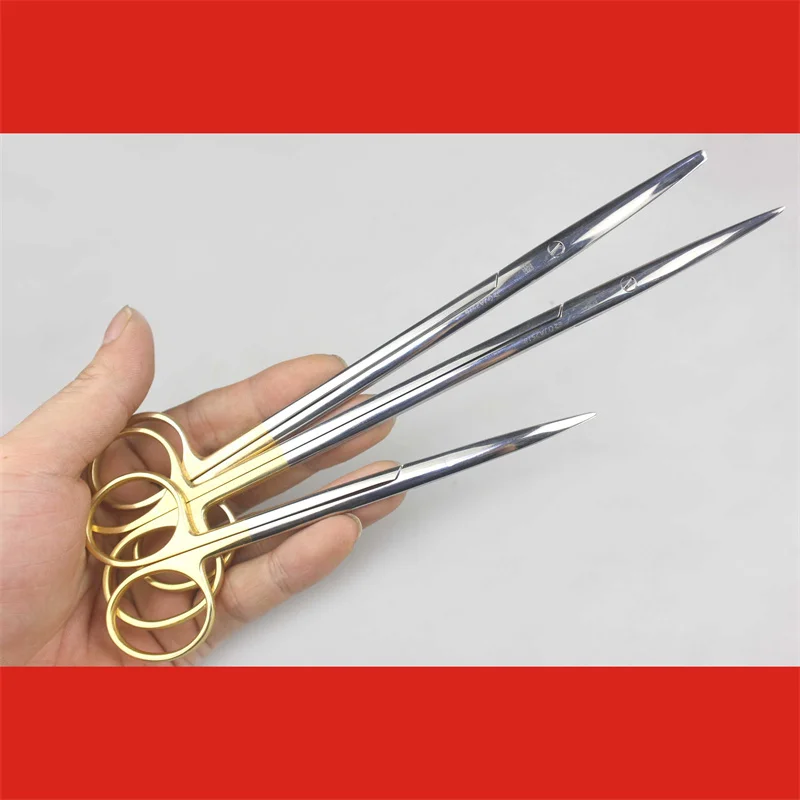 Admiralty medical fine scissors with gold ring blades, open teeth, gold handles, narrow and thin heads, comprehensive tissue fin
Admiralty medical fine scissors with gold ring blades, open teeth, gold handles, narrow and thin heads, comprehensive tissue fin