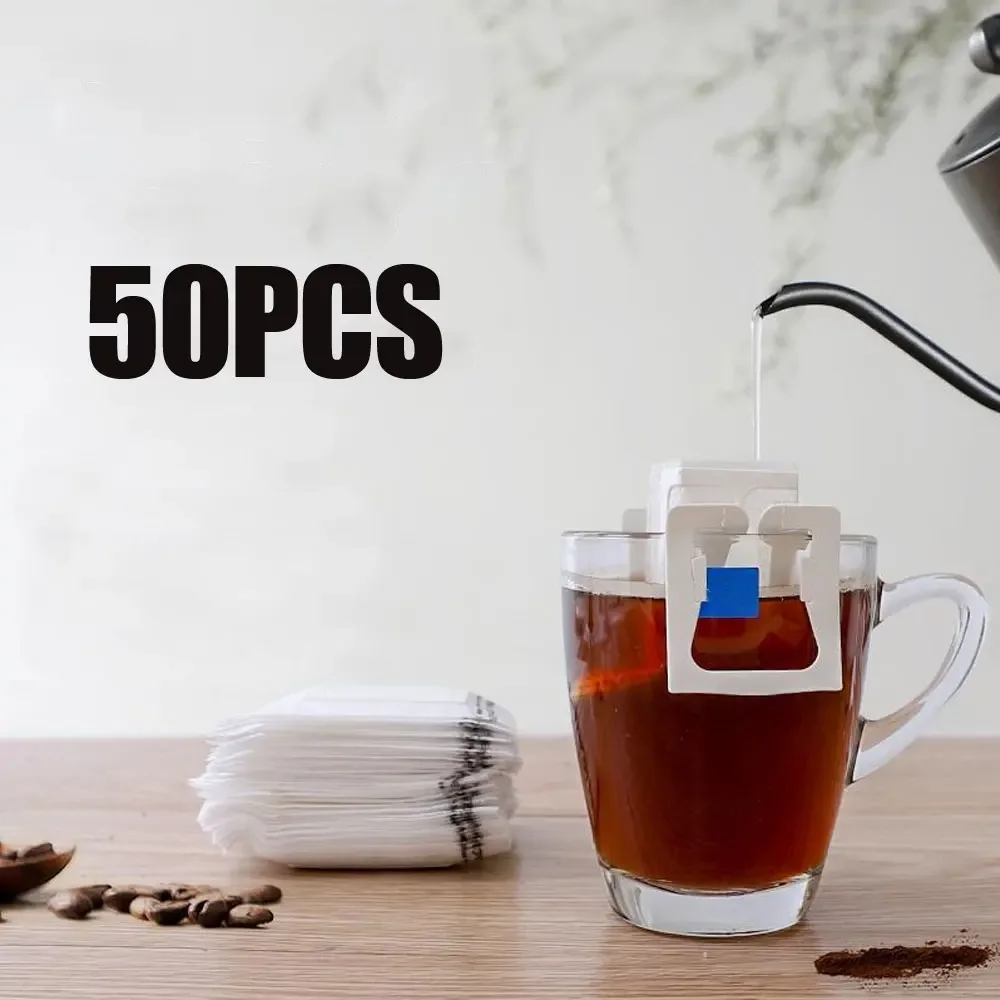 50Pcs Universal White Coffee Filter Paper Bags Disposable Drip Coffee Bag Portafilter Hanging Ear Espresso Coffee Accessories
50Pcs Universal White Coffee Filter Paper Bags Disposable Drip Coffee Bag Portafilter Hanging Ear Espresso Coffee Accessories