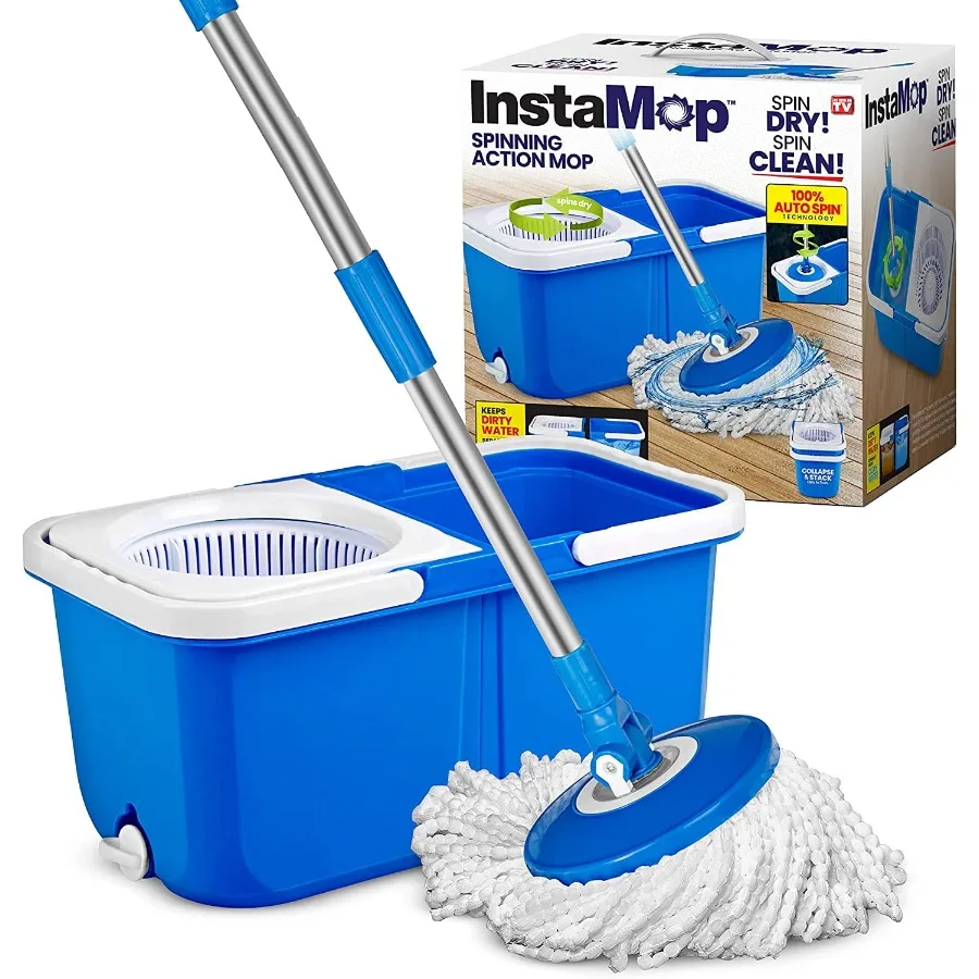 Spin Mop and Bucket with Wringer Microfiber Mop Head Floor Cleaning for Hardwood Tile
Spin Mop and Bucket with Wringer Microfiber Mop Head Floor Cleaning for Hardwood Tile