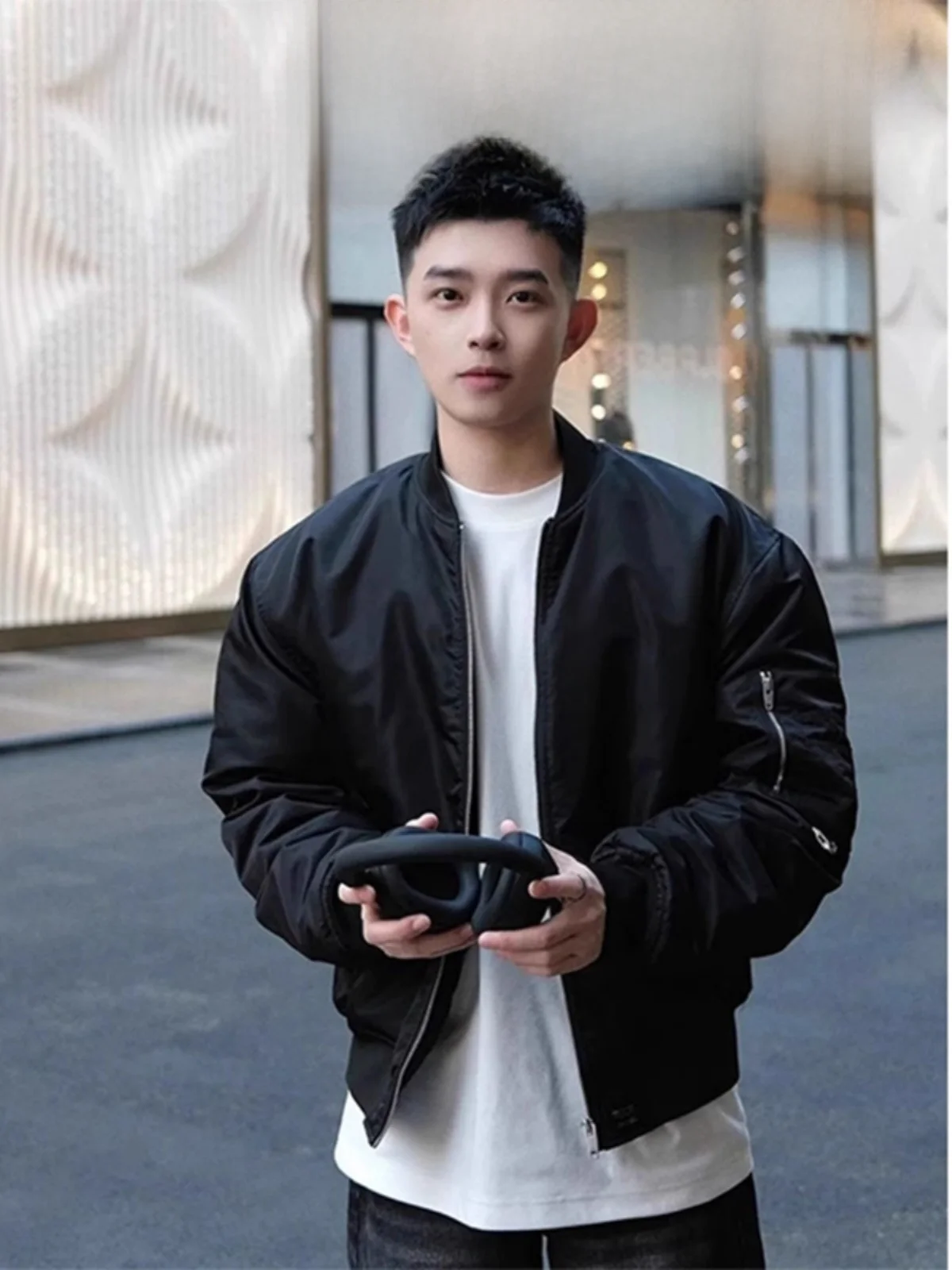 Bla MA Pilot Jaet Men's Spring Autumn Sle Trendy Brand Youthful Baseball Coat Zipper Closure Long Sve Loose Fit
Bla MA Pilot Jaet Men's Spring Autumn Sle Trendy Brand Youthful Baseball Coat Zipper Closure Long Sve Loose Fit