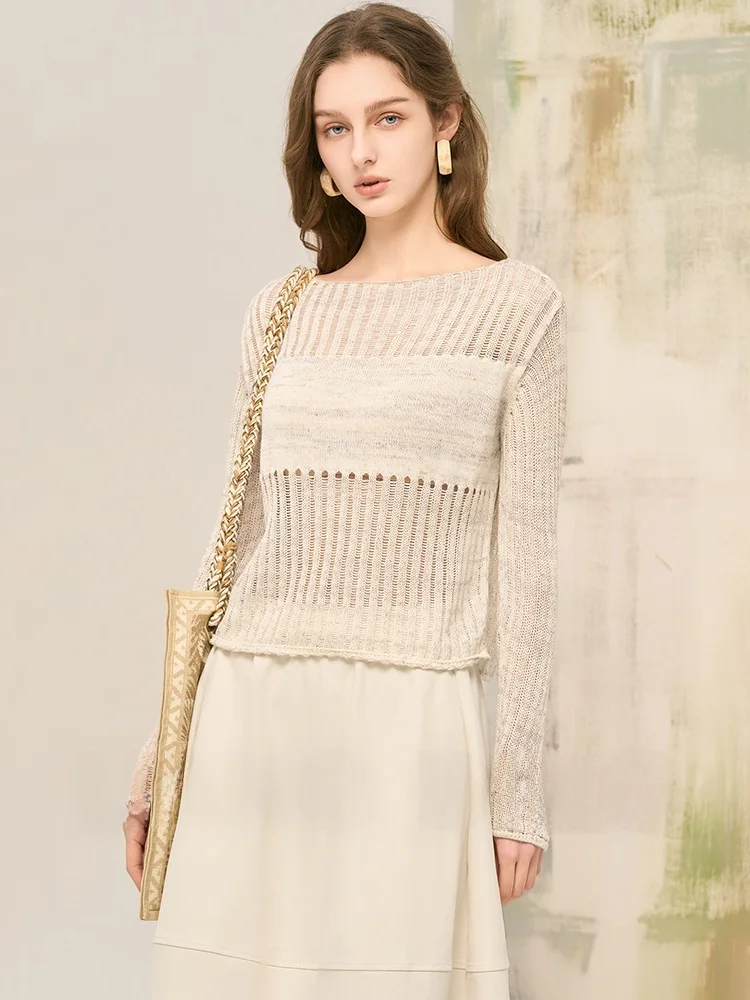 Liang Town LD·OJ Crystal Floral Knitted Sweater with Linen Luxury Hollow Micro Transparency Bright Particle Covering Shirt
Liang Town LD·OJ Crystal Floral Knitted Sweater with Linen Luxury Hollow Micro Transparency Bright Particle Covering Shirt