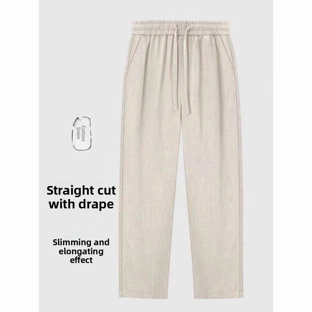 High End Quali Linen Pants Men Summer Thin Loose Straight Leg Cotton Linen Casual Long Trousers Comfortable High Waist
High End Quali Linen Pants Men Summer Thin Loose Straight Leg Cotton Linen Casual Long Trousers Comfortable High Waist