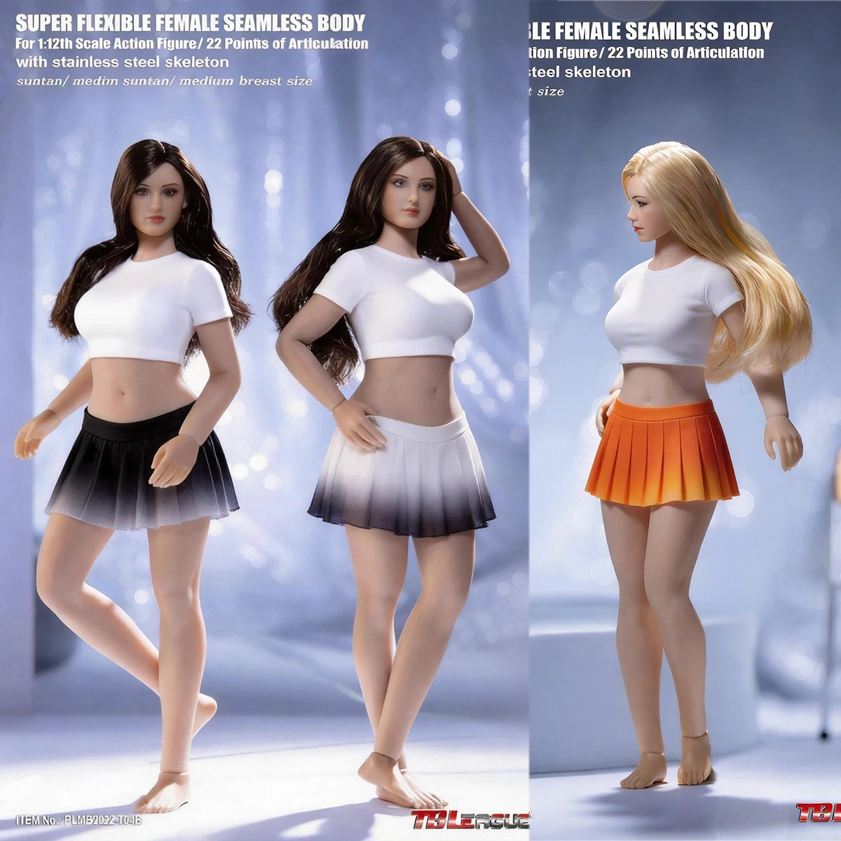 TBLeague T01/2/3/4/5 1/12 Scale Anime Plump Flexible Woman Seamless Body With Head Sculpt 6" Female Soldier Action Figure Model
TBLeague T01/2/3/4/5 1/12 Scale Anime Plump Flexible Woman Seamless Body With Head Sculpt 6" Female Soldier Action Figure Model