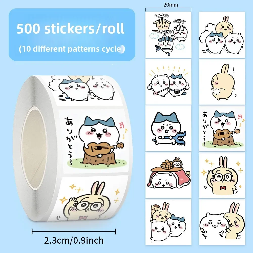 Chikawas Sticker Roll Hachiware Usagi Kawaii Seal Label Tape Journal Scrapbook DIY Phone Case Decor 500pcs New Gift Stationery
Chikawas Sticker Roll Hachiware Usagi Kawaii Seal Label Tape Journal Scrapbook DIY Phone Case Decor 500pcs New Gift Stationery