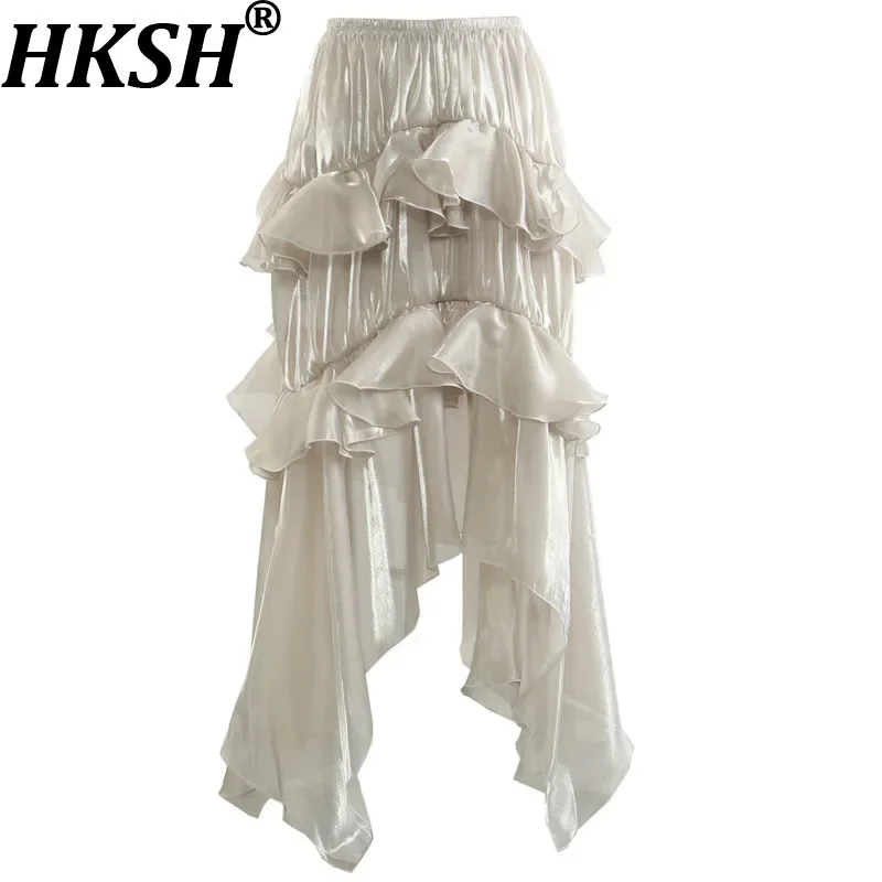 Женская юбка HKSH с рюшами, асимметричными складками, эластичной талией, однотонная, универсальная, городская, элегантная, премиум-класса, летняя, HK5644
Женская юбка HKSH с рюшами, асимметричными складками, эластичной талией, однотонная, универсальная, городская, элегантная, премиум-класса, летняя, HK5644