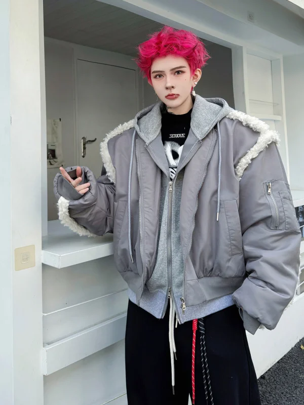 Retro Faux Two-Piece Hoodie Jaet Men's Cotton ort Thiened Loose Fit Warmth Winter Outerwear Casual Cleanfit Zipper
Retro Faux Two-Piece Hoodie Jaet Men's Cotton ort Thiened Loose Fit Warmth Winter Outerwear Casual Cleanfit Zipper