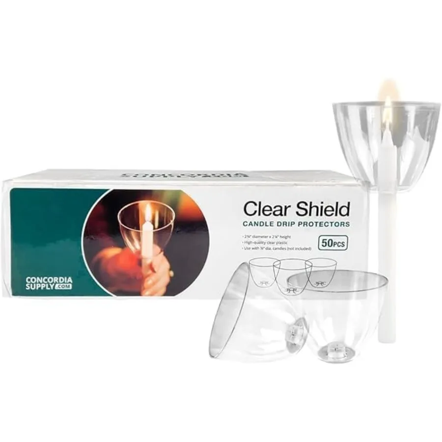 Clear Shield Candle Drip Protectors - Wax Catcher for Candlesticks, Convenient for Church Vigils, Memorials, Congregational, an
Clear Shield Candle Drip Protectors - Wax Catcher for Candlesticks, Convenient for Church Vigils, Memorials, Congregational, an