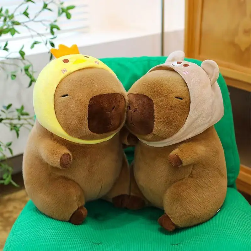 Cute capybara plush toy kawaii cute capybara with turtle bag strawberry cap plush animals kids gift home decoration
Cute capybara plush toy kawaii cute capybara with turtle bag strawberry cap plush animals kids gift home decoration