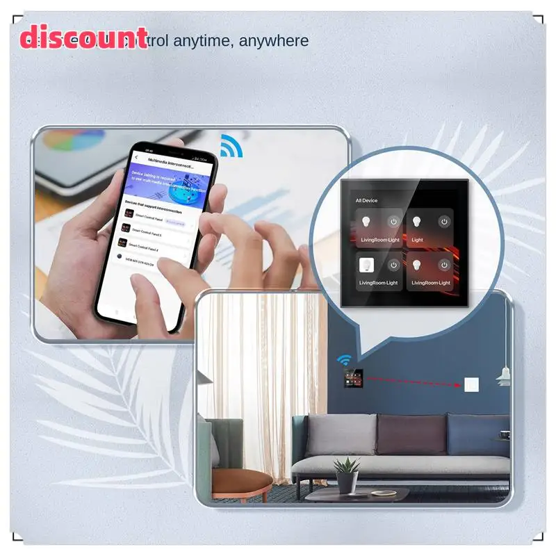 Black Tuya Wifi Multifunctional Touch Screen Control Panel 4 Inch In-Wall Central Voice Controllr For Intelligent Smart Home
Black Tuya Wifi Multifunctional Touch Screen Control Panel 4 Inch In-Wall Central Voice Controllr For Intelligent Smart Home