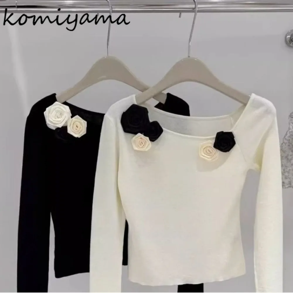 Сексуальный вязаный свитер с открытыми плечами Ropa De Muje контрастного цветочного цвета Roupas с длинными рукавами, осенняя красивая женская одежда, нижняя часть Sueter
Сексуальный вязаный свитер с открытыми плечами Ropa De Muje контрастного цветочного цвета Roupas с длинными рукавами, осенняя красивая женская одежда, нижняя часть Sueter