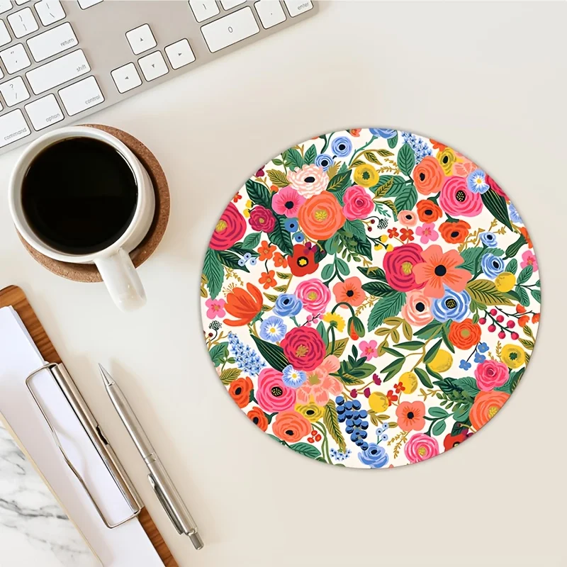 Boho Colorful Flowers Round Mouse Pad Small Desk Mat with Non-Slip Rubbe for School Home Mouse Mat Computer Laptop Keyboard Pad
Boho Colorful Flowers Round Mouse Pad Small Desk Mat with Non-Slip Rubbe for School Home Mouse Mat Computer Laptop Keyboard Pad