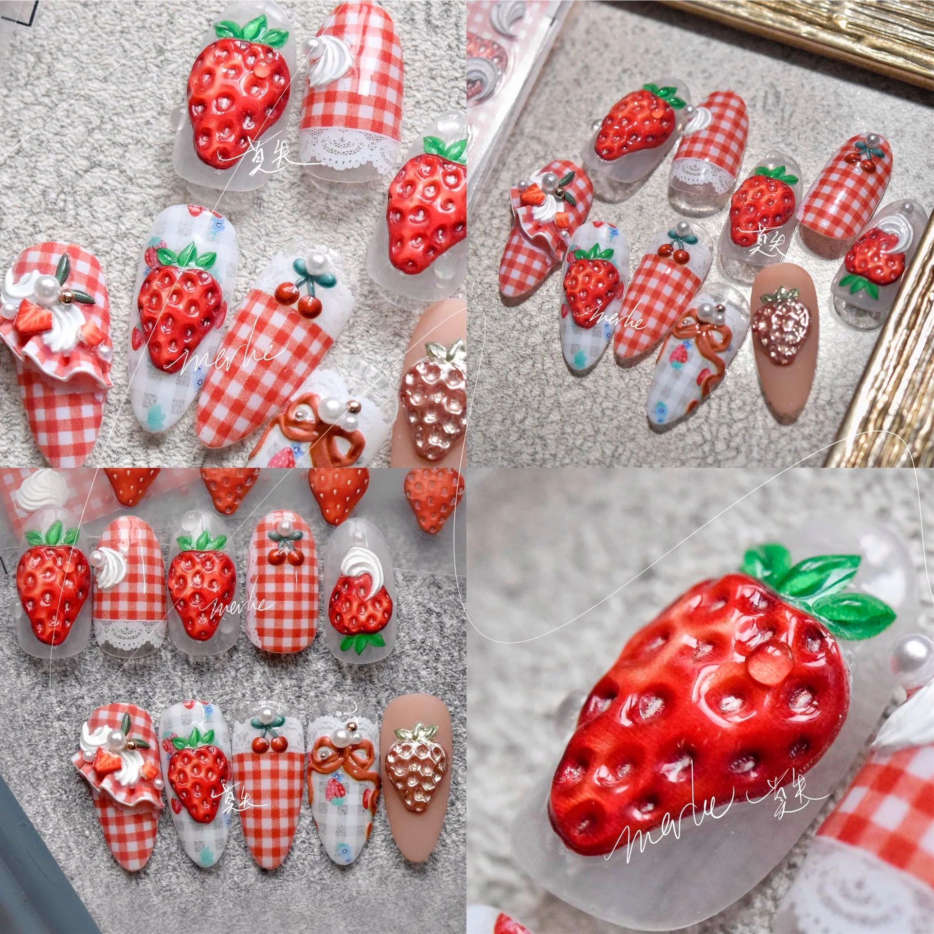 Strawberry Cute 3D/5D Engraved Nail Stickers Art Decorations Decals Strip Design All for Manicure Sliders for Nails Wraps Korea
Strawberry Cute 3D/5D Engraved Nail Stickers Art Decorations Decals Strip Design All for Manicure Sliders for Nails Wraps Korea