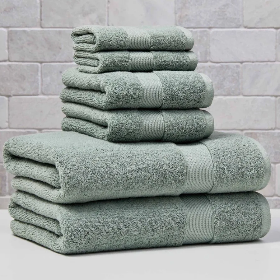 Signature Soft Solid Cotton 6 Piece Bath Towel Set Green River
Signature Soft Solid Cotton 6 Piece Bath Towel Set Green River