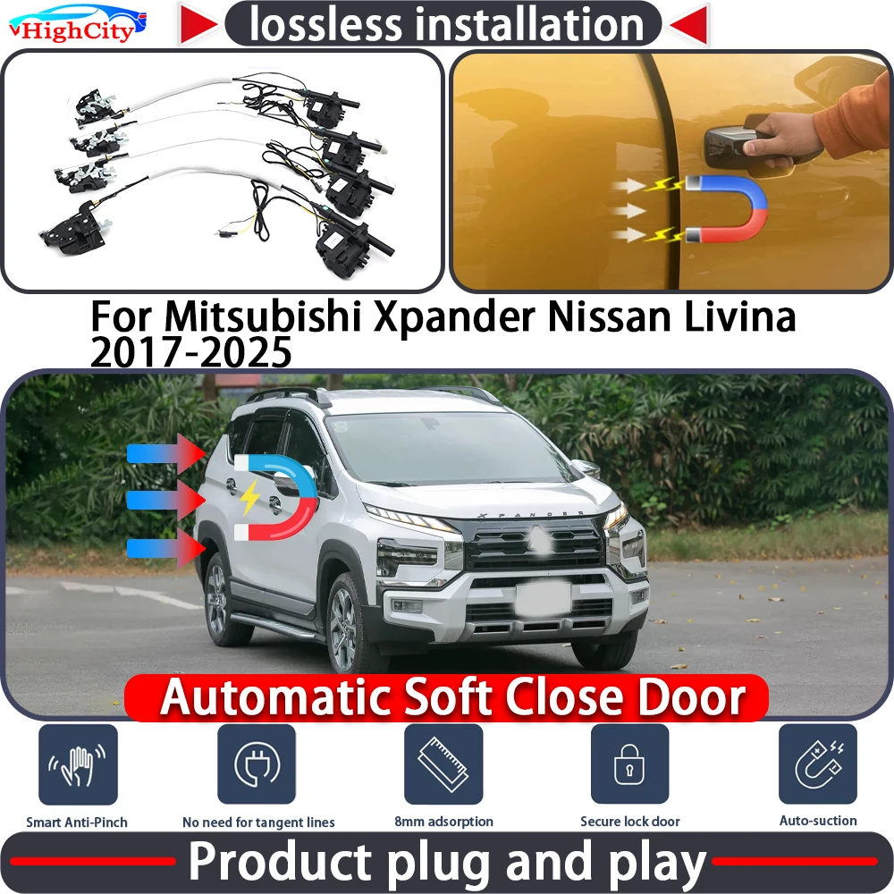 HighCity Electric Closing Door Lock Actuator for Mitsubishi Xpander Nissan Livina 2017-2025Soft Close Power Latch System Auto
HighCity Electric Closing Door Lock Actuator for Mitsubishi Xpander Nissan Livina 2017-2025Soft Close Power Latch System Auto