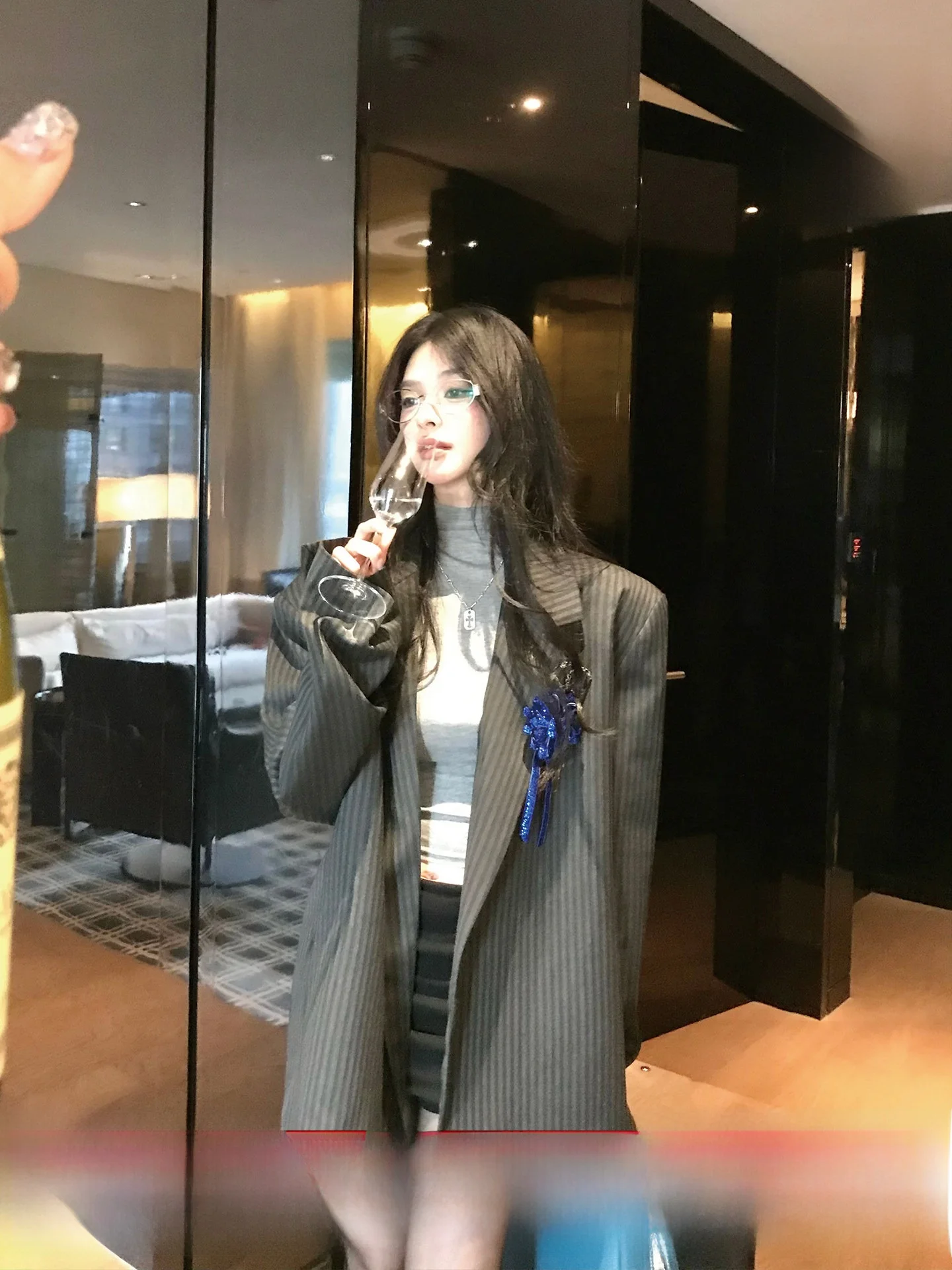 Laid-ba Striped Tailored Outerwear Women's Loose Fit Premium Design Casual Commute Sle Long Sve Suit Jaet
Laid-ba Striped Tailored Outerwear Women's Loose Fit Premium Design Casual Commute Sle Long Sve Suit Jaet