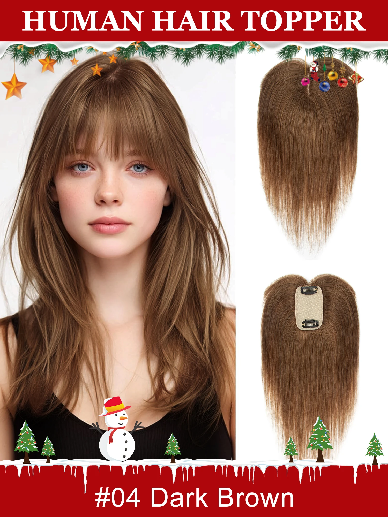 360° Cover Human Hair Toppers With Clips Hair Toppers For Women 5x9cm Base One Piece Toppers 5x9cm Base Add Volume And Length
360° Cover Human Hair Toppers With Clips Hair Toppers For Women 5x9cm Base One Piece Toppers 5x9cm Base Add Volume And Length