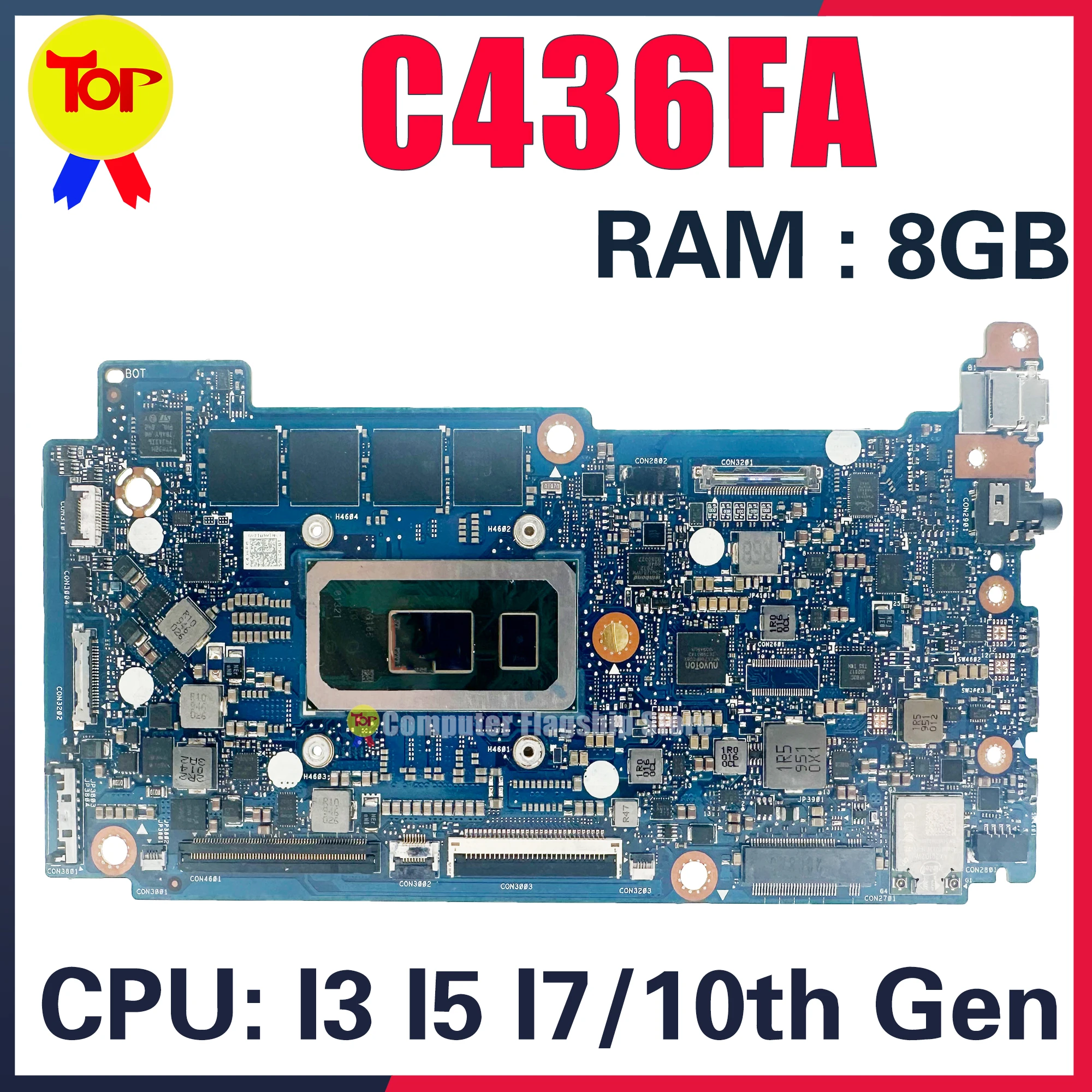 KEFU C436FA Mainboard For ASUS Vivobook C436 C436F Laptop Motherboard i3 i5 i7 10th Gen RAM-8GB 100% Test Ok
KEFU C436FA Mainboard For ASUS Vivobook C436 C436F Laptop Motherboard i3 i5 i7 10th Gen RAM-8GB 100% Test Ok