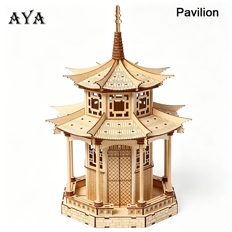 Octagonal Pavilion 3D Wooden Puzzle Chinese Traditional Building Model DIY Assembly Kits Desktop Game Toys for Teens Adults
Octagonal Pavilion 3D Wooden Puzzle Chinese Traditional Building Model DIY Assembly Kits Desktop Game Toys for Teens Adults