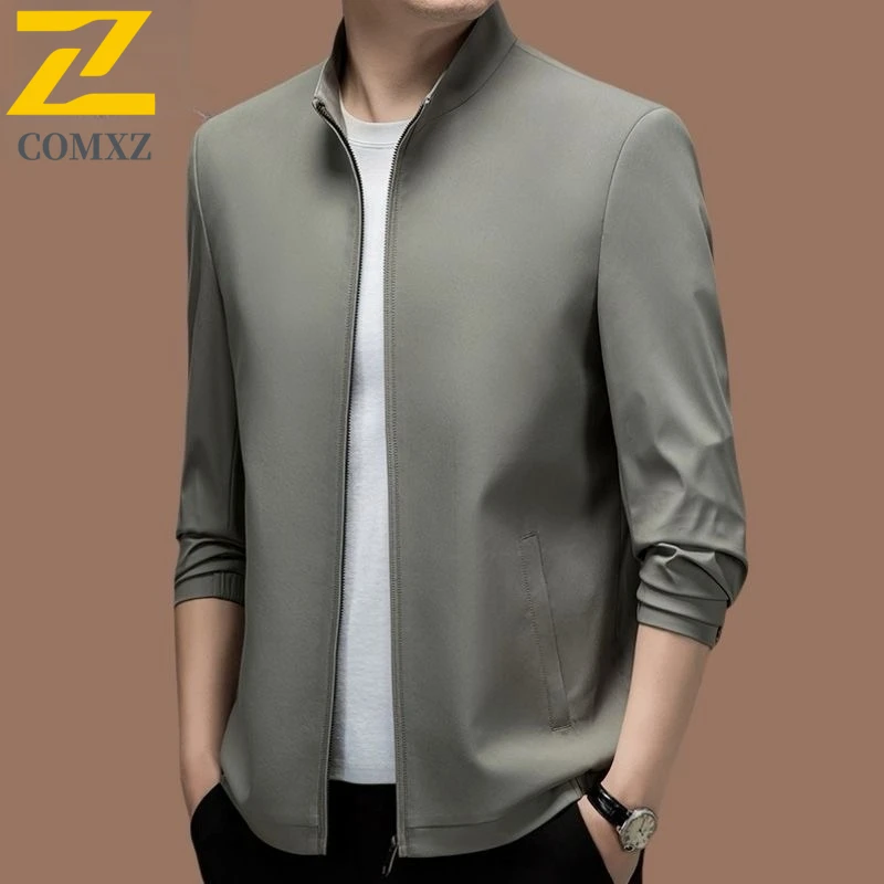 COMXZ Men Jacket Office Commuting Business Stand Collar Lightweight Windbreaker Autumn Outerwear High Quality Casual Blazer
COMXZ Men Jacket Office Commuting Business Stand Collar Lightweight Windbreaker Autumn Outerwear High Quality Casual Blazer
