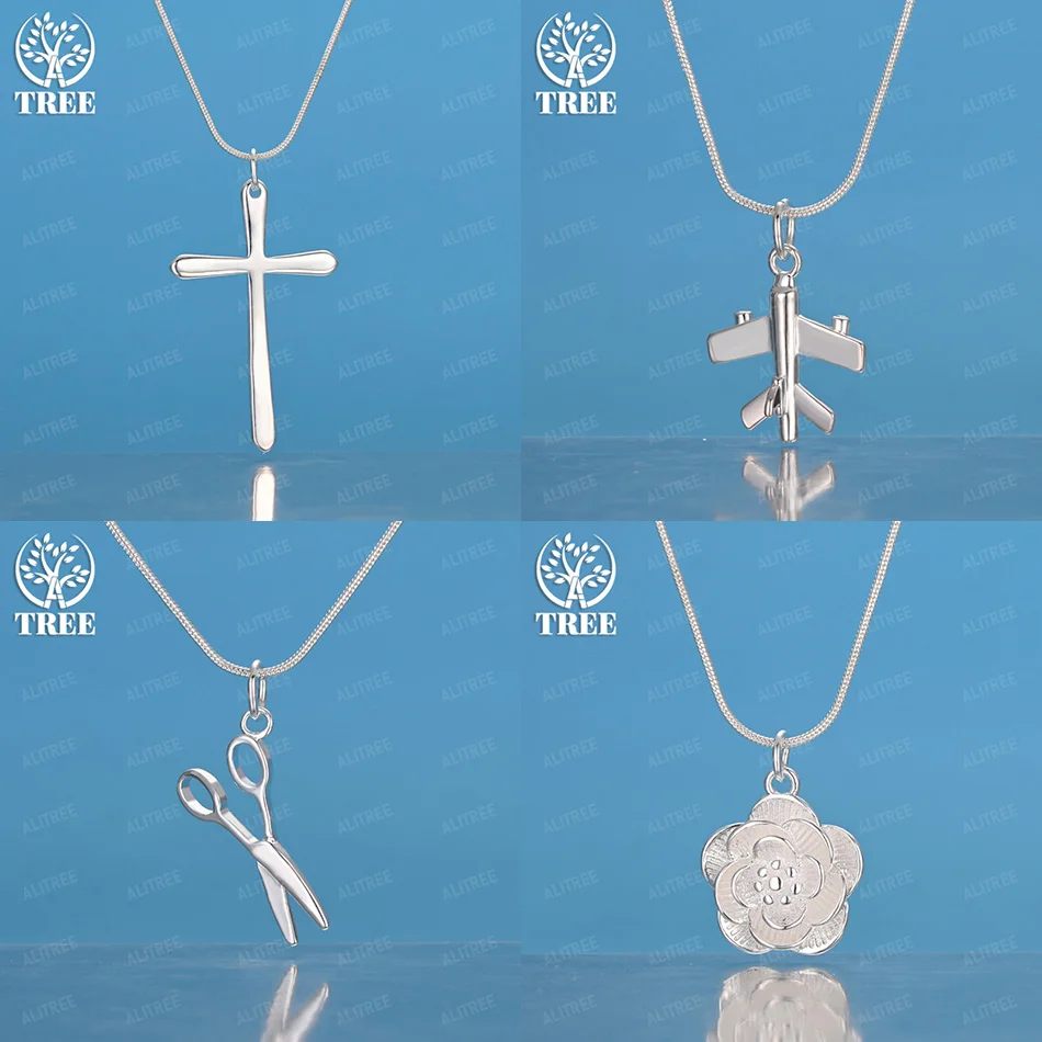 Hot New 925 Sterling Silver Cross Airplane Scissors Flower Pendant Necklace Women's Party Fashion Jewelry Christmas Holiday Gift
Hot New 925 Sterling Silver Cross Airplane Scissors Flower Pendant Necklace Women's Party Fashion Jewelry Christmas Holiday Gift
