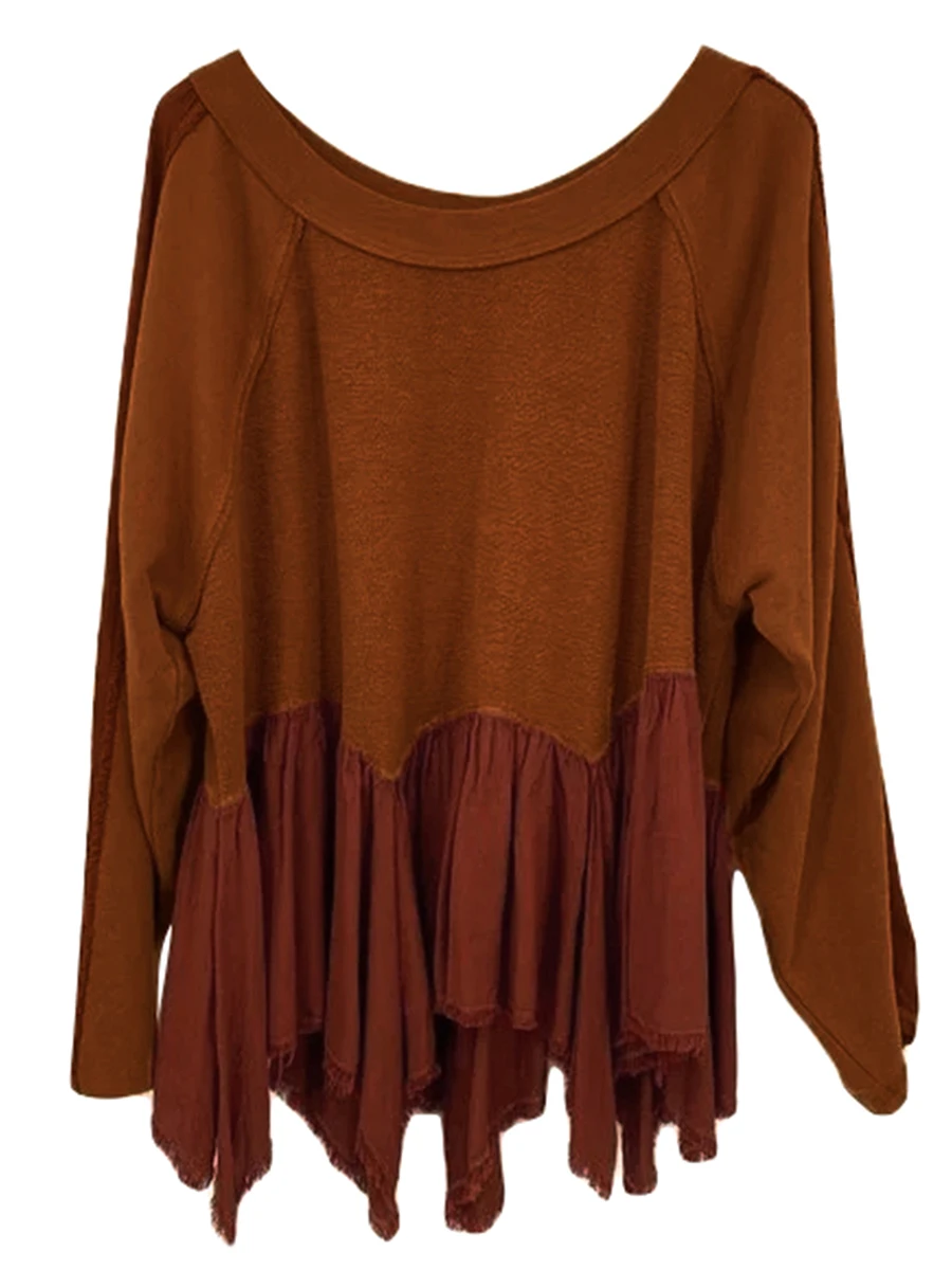 Женская повседневная толстовка большого размера с капюшоном и длинными рукавами, пуловер с нестандартным лоскутным дизайном на весну и осень
Женская повседневная толстовка большого размера с капюшоном и длинными рукавами, пуловер с нестандартным лоскутным дизайном на весну и осень