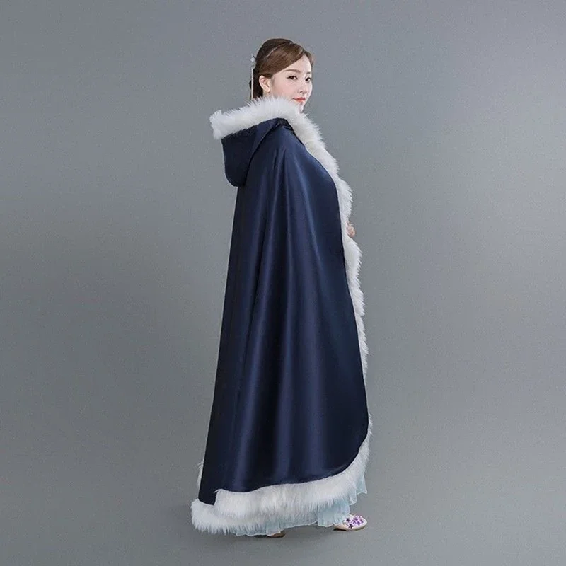 Satin Fur Trim Christmas Bridal Cape Wedding Cloak Wrap Stole Wedding Cape Hooded Cloak for Bride Winter Bridal Wedding Cloak
Satin Fur Trim Christmas Bridal Cape Wedding Cloak Wrap Stole Wedding Cape Hooded Cloak for Bride Winter Bridal Wedding Cloak