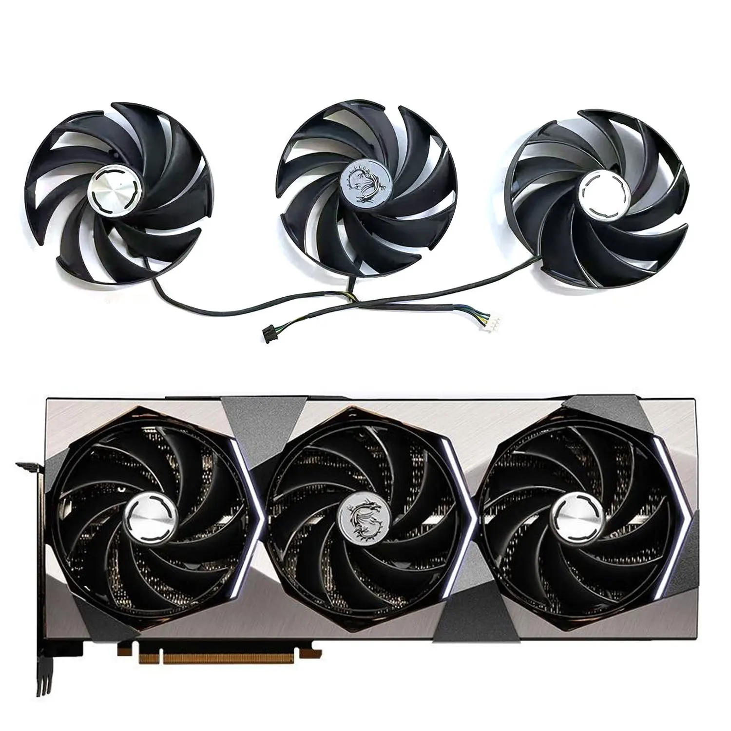 95MM PLD10020B12H DC12V 0.65A 4-pin video card fan for MSI GeForce RTX4070 4070TI 4080 4080TI 4090 4090TI SUPRIM X
95MM PLD10020B12H DC12V 0.65A 4-pin video card fan for MSI GeForce RTX4070 4070TI 4080 4080TI 4090 4090TI SUPRIM X