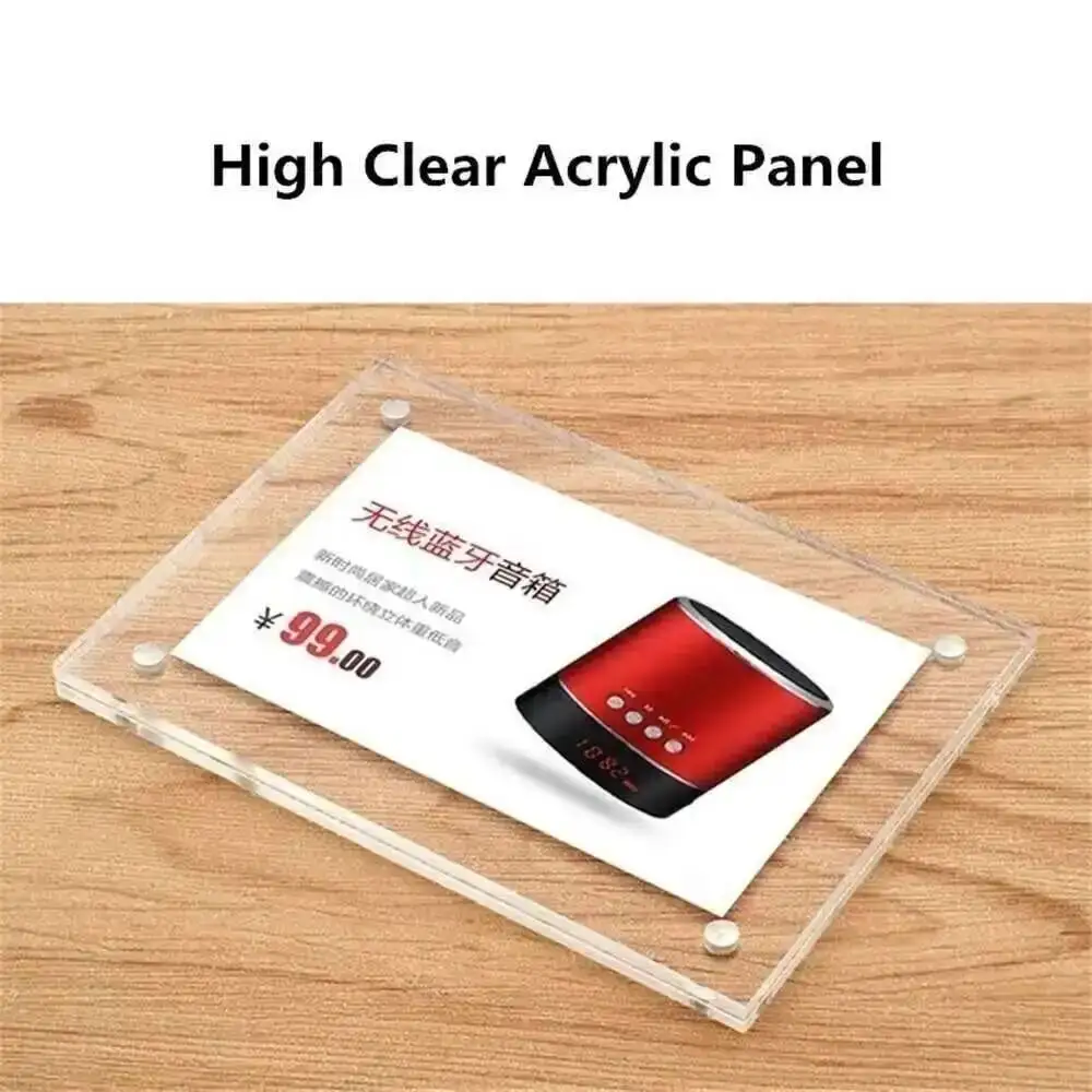 1Pc 120x80mm Small Magnetic Acrylic Picture Photo Frame Sign Holder Price Label Card Holder Stand
1Pc 120x80mm Small Magnetic Acrylic Picture Photo Frame Sign Holder Price Label Card Holder Stand