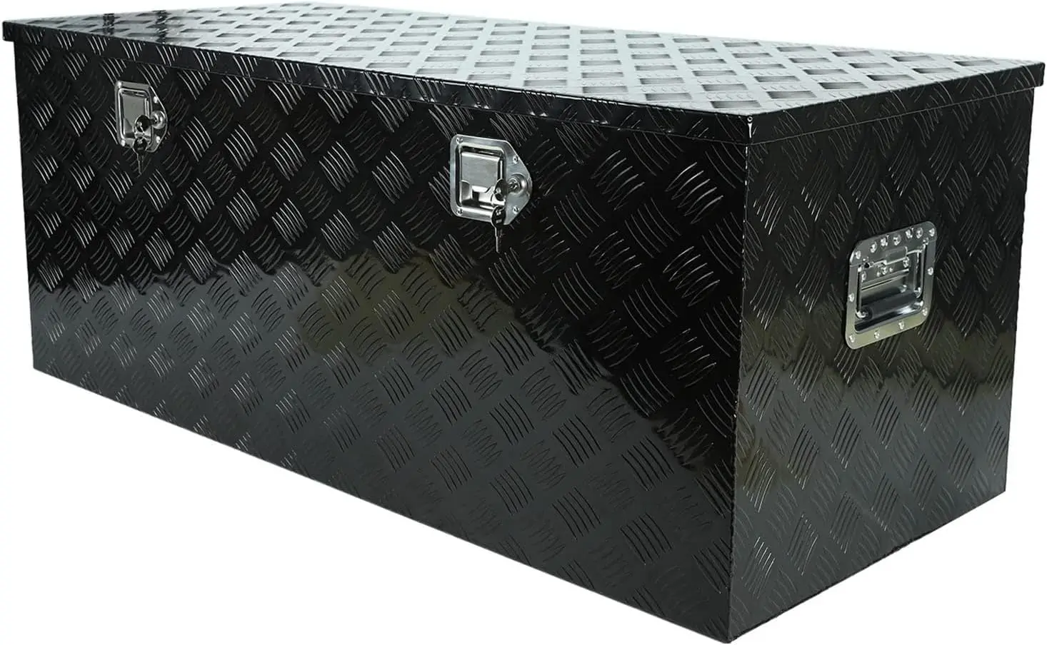 48 Inch Aluminum Black Truck Bed Tool Box for RVs and Trailers, Waterproof with Side Handle and Lock Keys
48 Inch Aluminum Black Truck Bed Tool Box for RVs and Trailers, Waterproof with Side Handle and Lock Keys