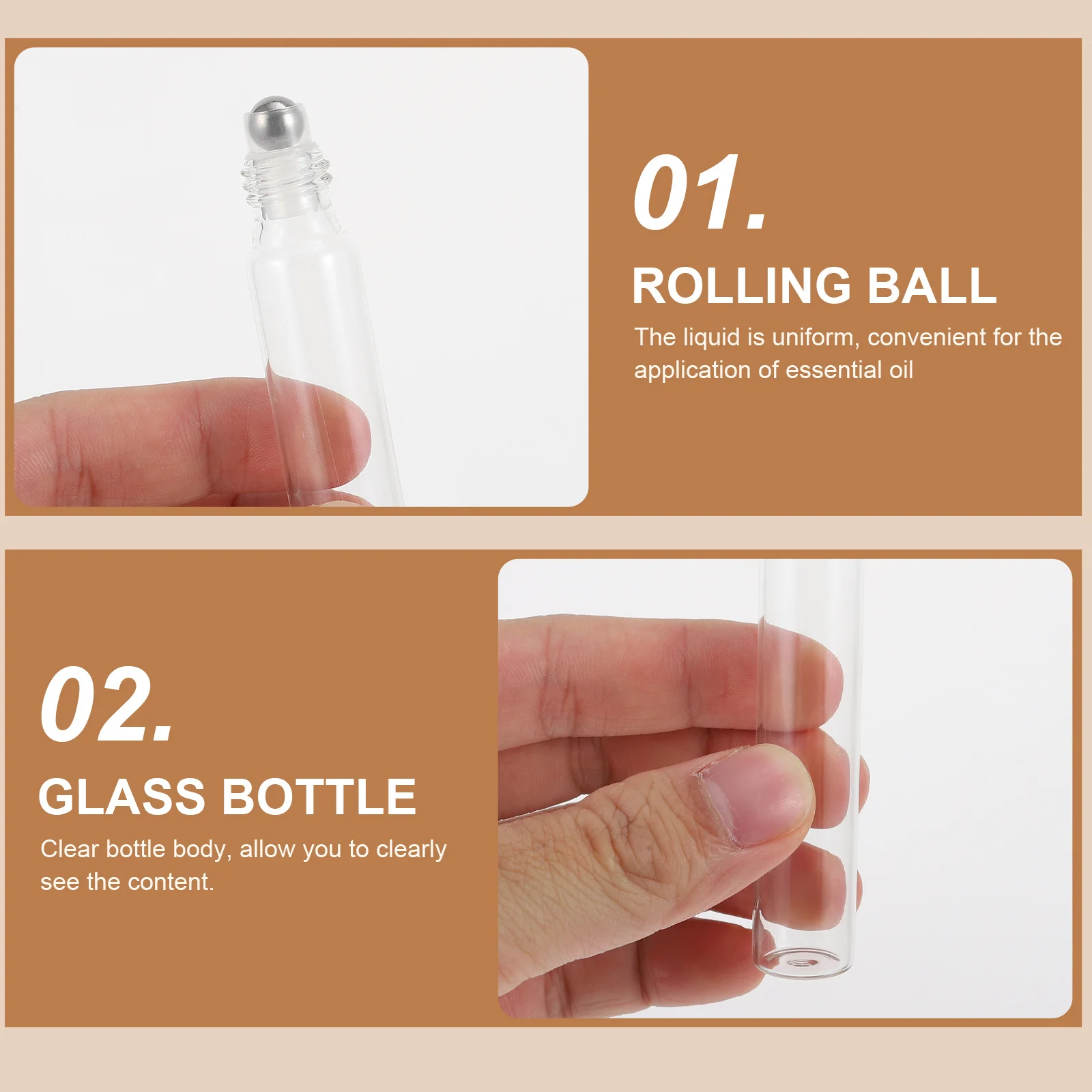 20 Pcs Travel Oil Container Empty Bottles Perfume Small for Liquids Glass Mini Essential Containers Roller
20 Pcs Travel Oil Container Empty Bottles Perfume Small for Liquids Glass Mini Essential Containers Roller