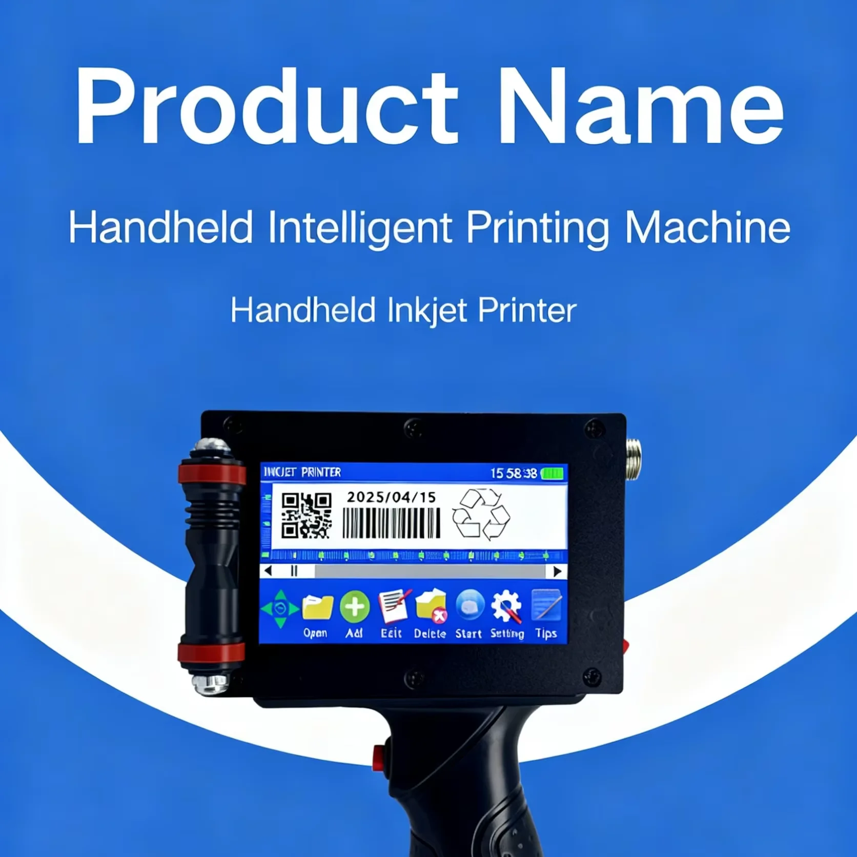 Handheld Inkjet Printer / Handheld Ink Coding Machine Portable Inkjet Marking Machine Washable Ink for Clothing Tag Date Coding
Handheld Inkjet Printer / Handheld Ink Coding Machine Portable Inkjet Marking Machine Washable Ink for Clothing Tag Date Coding