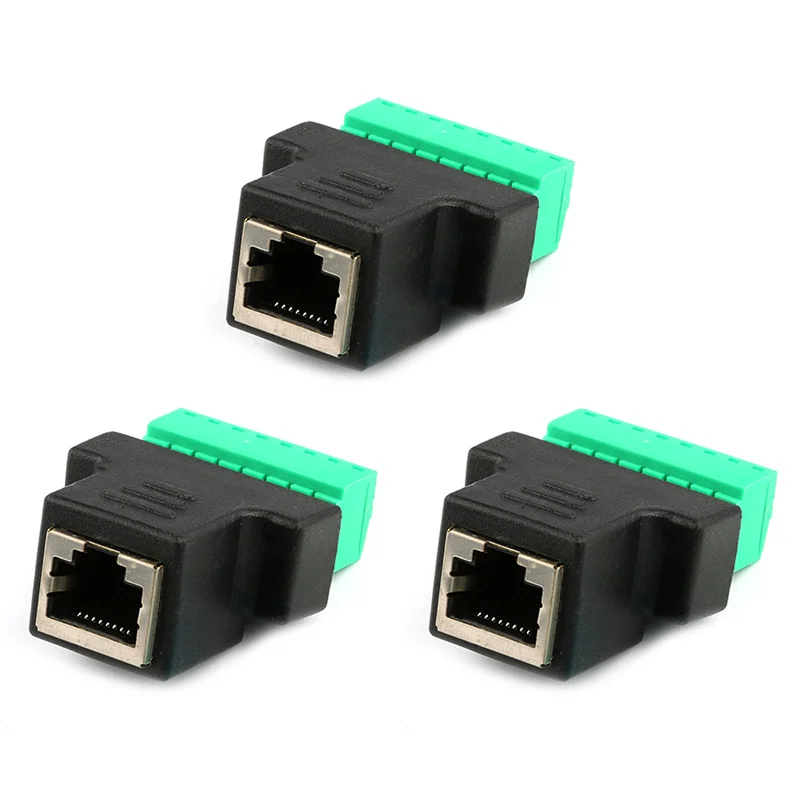 TA-3X RJ45 Female To Screw Terminal 8 Pin Connector Ethernet Cable Extender Adapter High Quality Network Screw Terminal
TA-3X RJ45 Female To Screw Terminal 8 Pin Connector Ethernet Cable Extender Adapter High Quality Network Screw Terminal