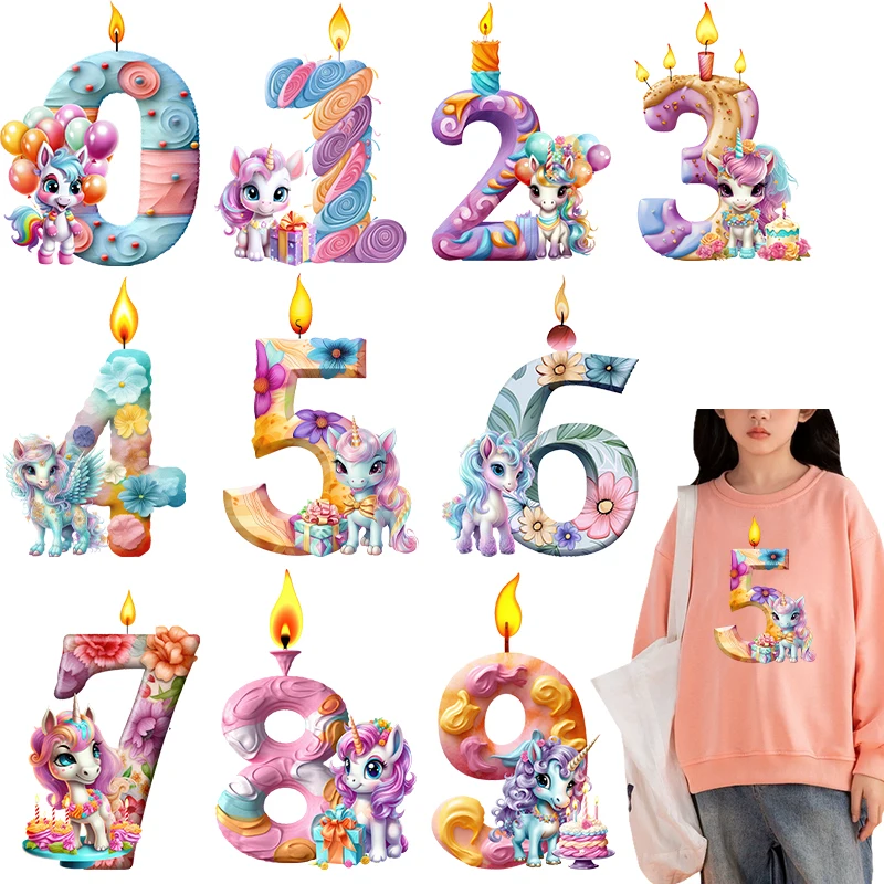 Unicorn Birthday Number Number Iron On Patches Iron on transfer for clothing dtf transfers ready to press Heat Transfer Printing
Unicorn Birthday Number Number Iron On Patches Iron on transfer for clothing dtf transfers ready to press Heat Transfer Printing