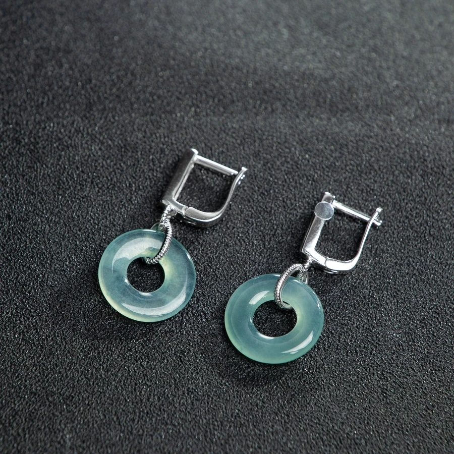 TIMESWIND Light Blue Ice Sense Natural A-type Jade Circle Pendant Women S925 Silver Earrings with Certificate
TIMESWIND Light Blue Ice Sense Natural A-type Jade Circle Pendant Women S925 Silver Earrings with Certificate