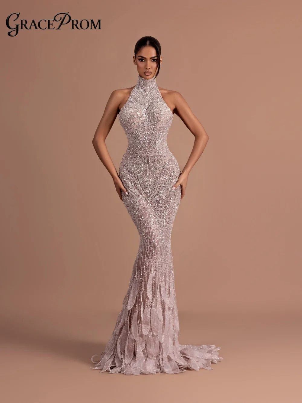 Stunning High Neck Halter Mermaid Evening Gown 2026 with Full Beading 3D Petal Hem Party Dress For Wedding Guests فساتين سهرة
Stunning High Neck Halter Mermaid Evening Gown 2026 with Full Beading 3D Petal Hem Party Dress For Wedding Guests فساتين سهرة