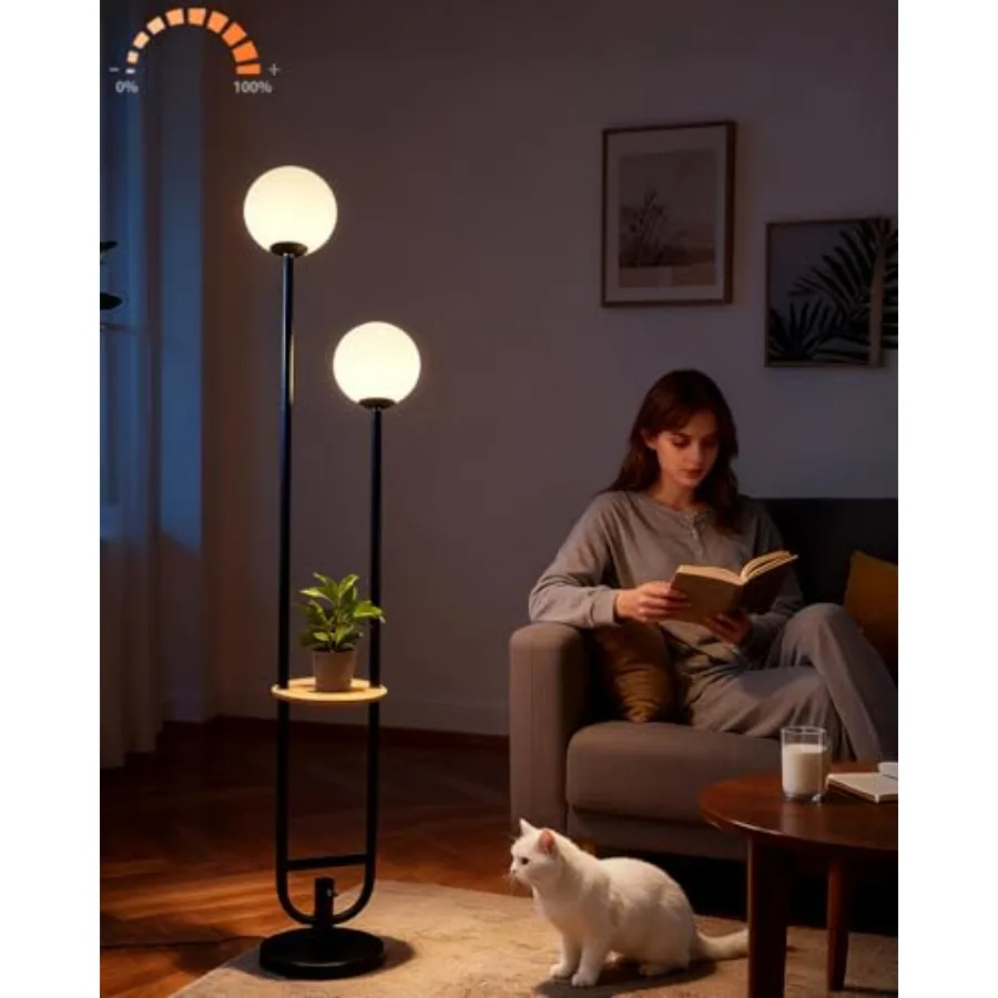 63IN Globe Floor Lamp with Black Candle Holder Style Mid Century Standing Lamp with 3000K Bulbs Included Vintage Tall Lamp with
63IN Globe Floor Lamp with Black Candle Holder Style Mid Century Standing Lamp with 3000K Bulbs Included Vintage Tall Lamp with