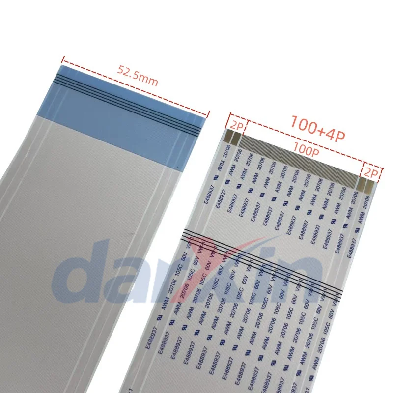 FPC/FPC Flexible Ribbon Cable Gold-Plated Design With A Spacing Of 0.4-104P (2+100+2) And A Width Of 52.5MM Can Be Used
FPC/FPC Flexible Ribbon Cable Gold-Plated Design With A Spacing Of 0.4-104P (2+100+2) And A Width Of 52.5MM Can Be Used
